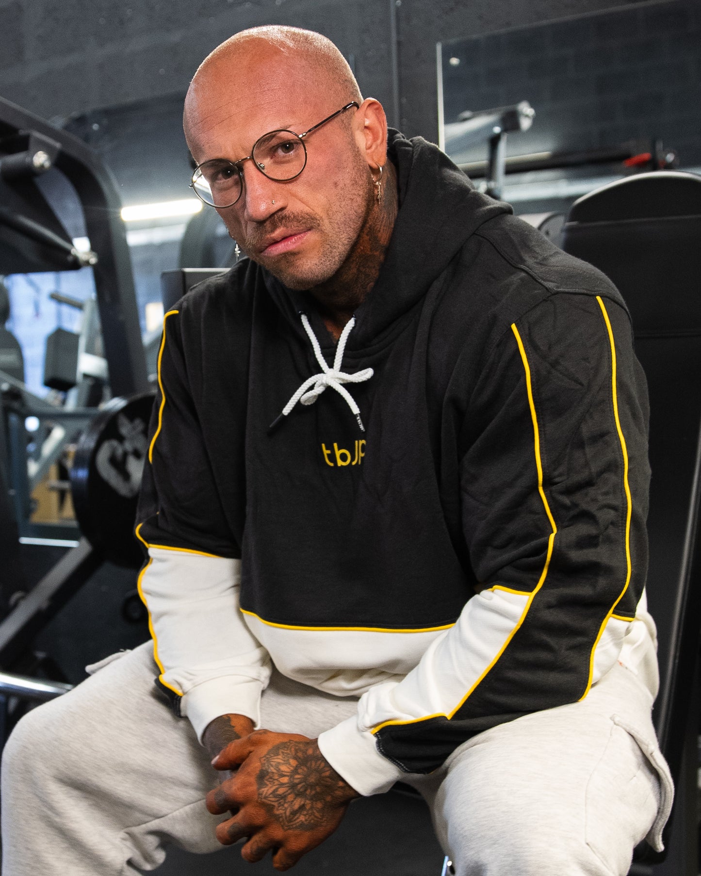 Black & White 2 Tone Pullover Hoodie