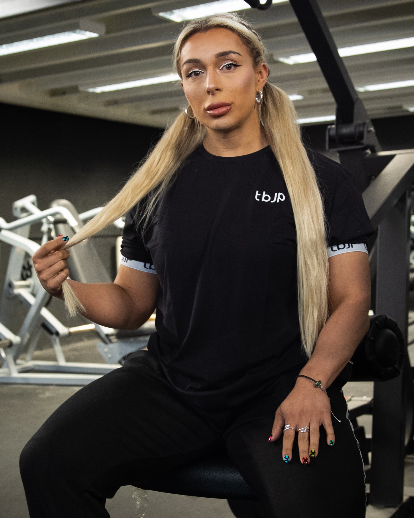 Black, Logo Cuff T-Shirt