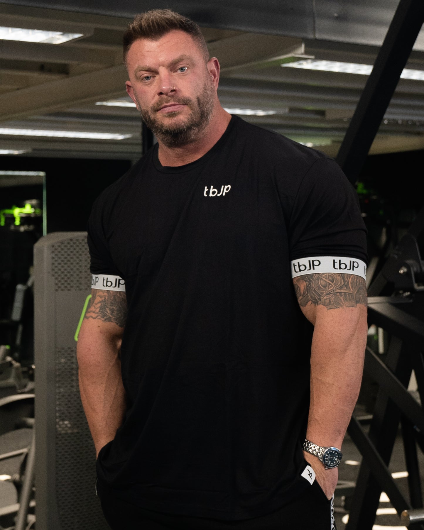 Black, Logo Cuff T-Shirt