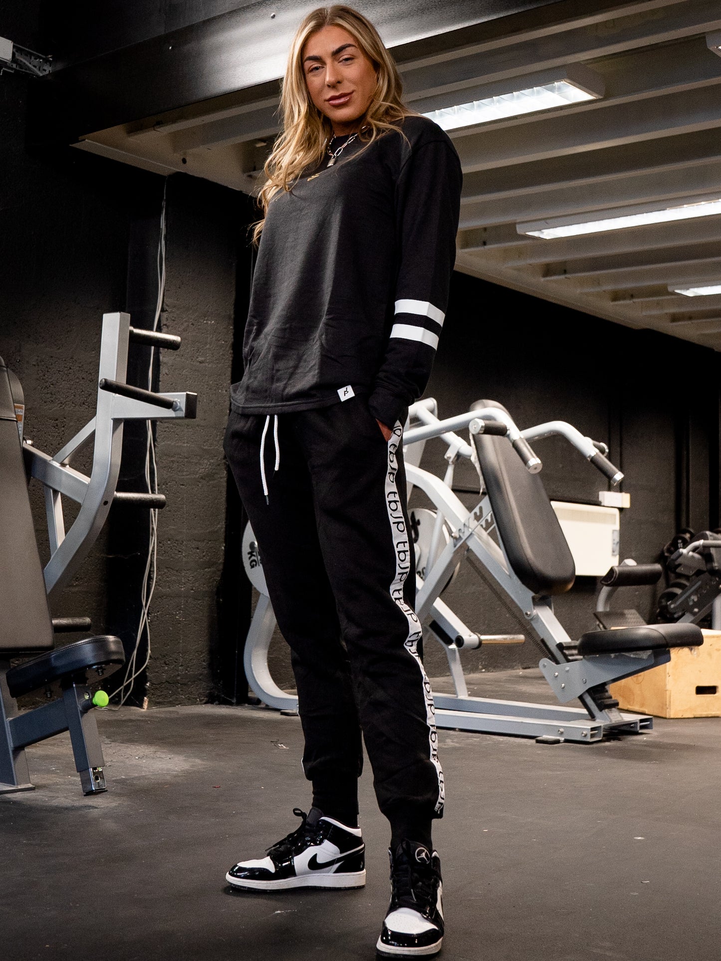 Black Side Panel Joggers