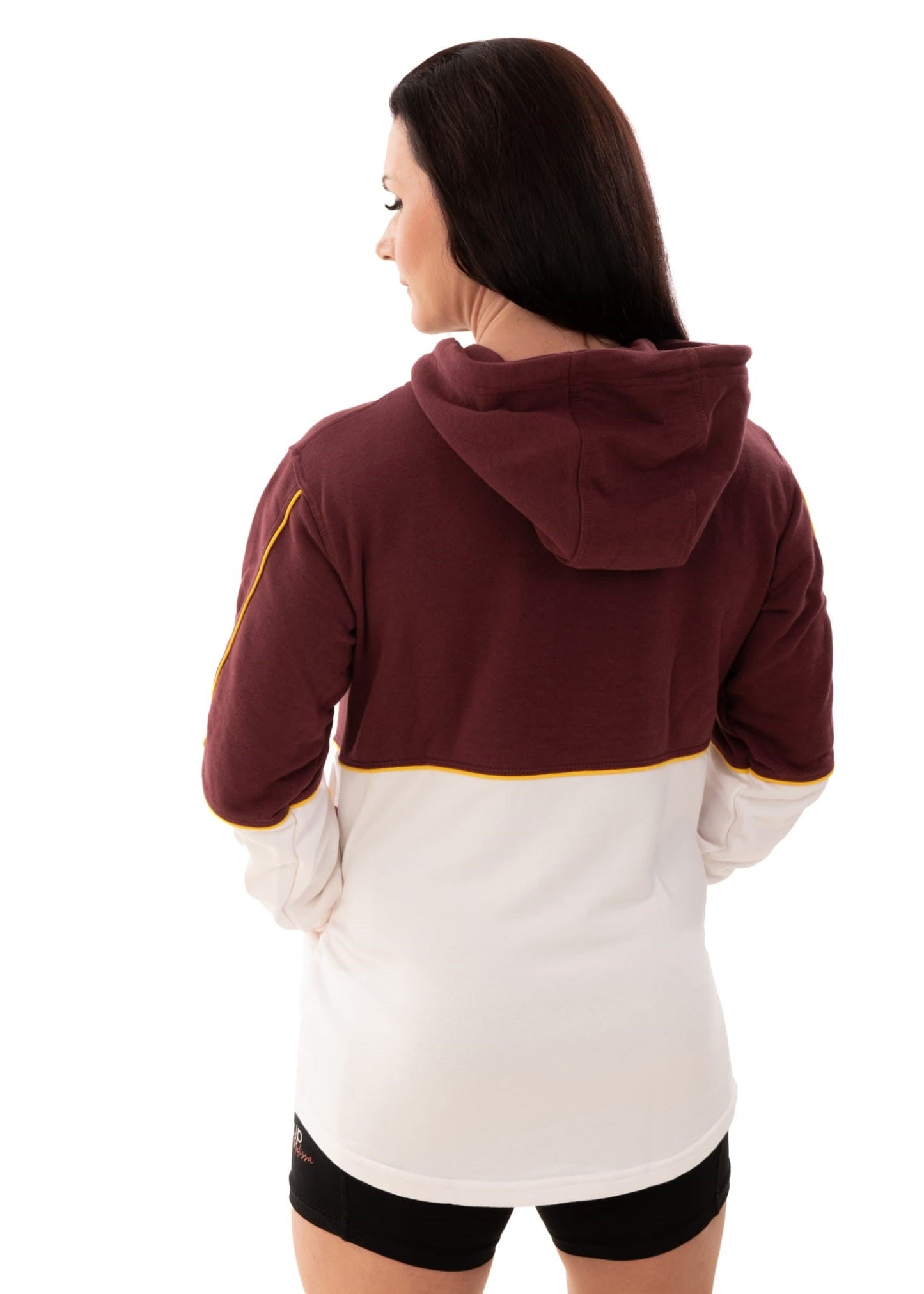 Maroon & White 2 Tone Pullover Hoodie