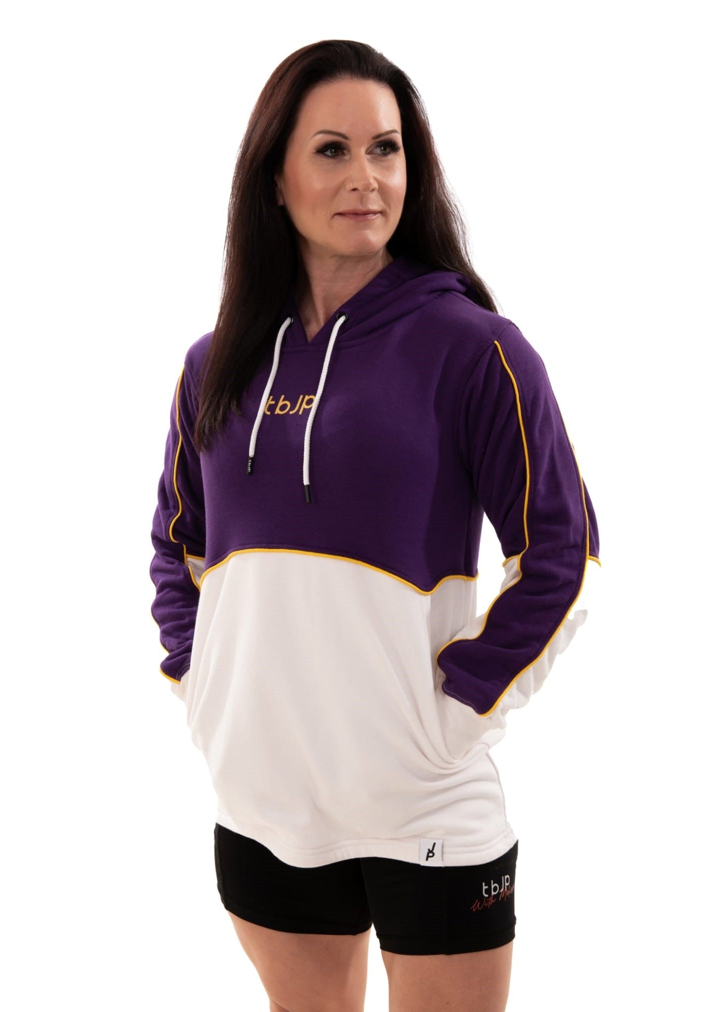 Purple & White 2 Tone Pullover Hoodie