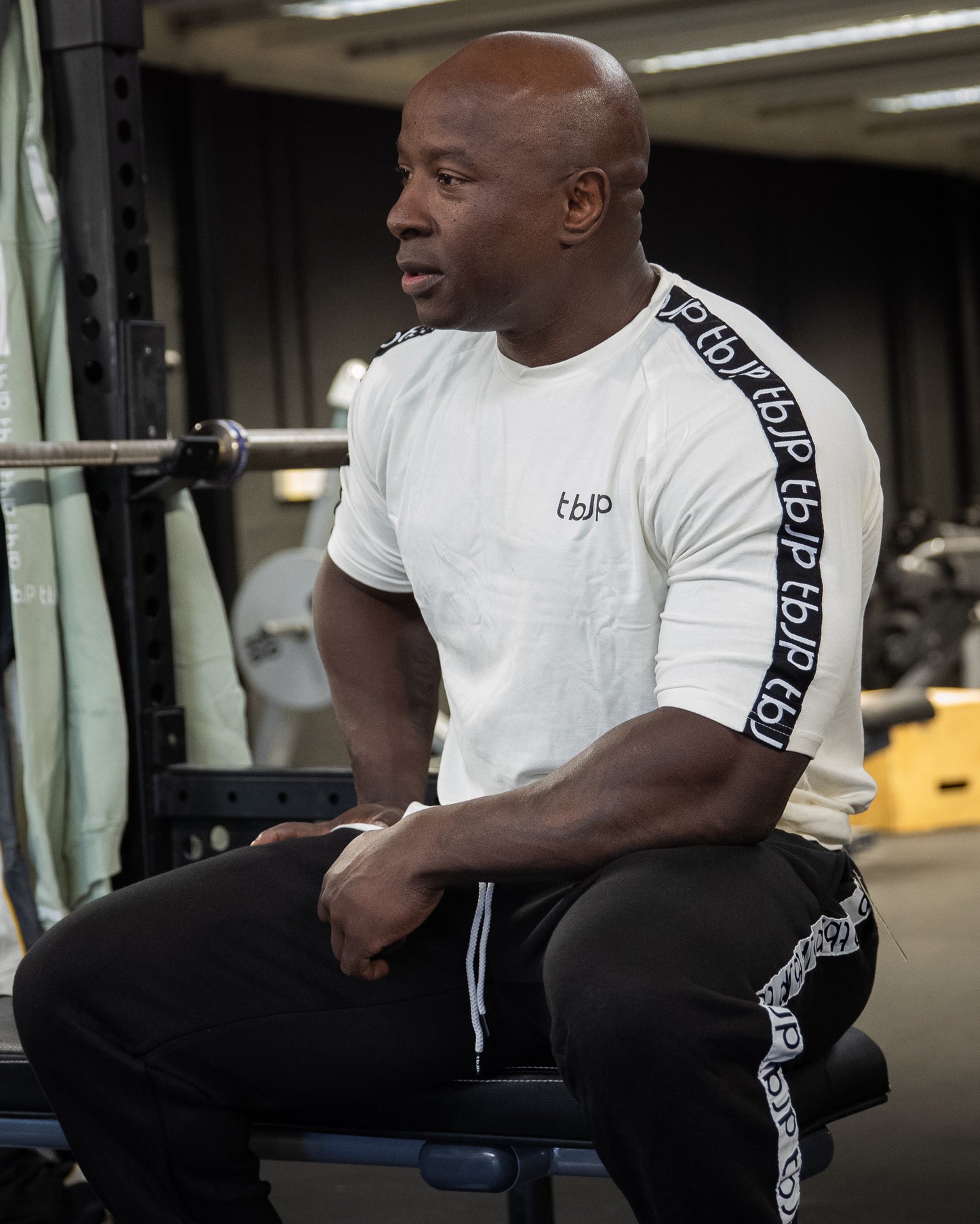 
                  
                    Sleeve Stripe T-shirt in White
                  
                