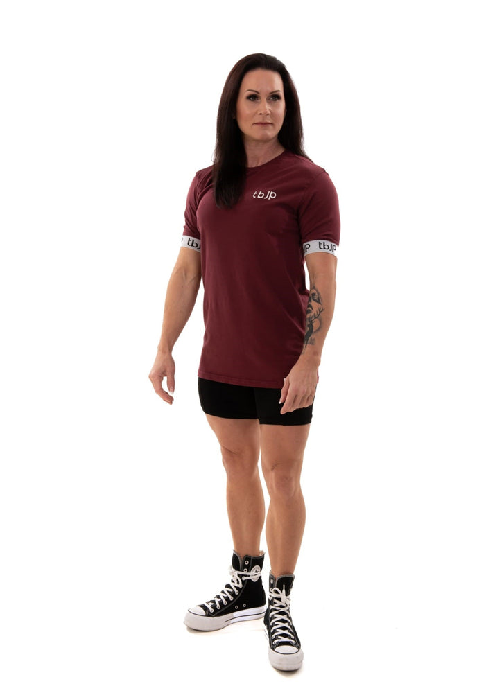 
                  
                    Maroon, Logo Cuff Tshirt
                  
                